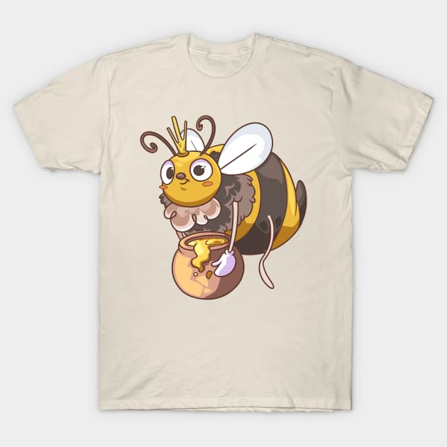 Bee Cartoon Honey T-Shirt by Mako Design 